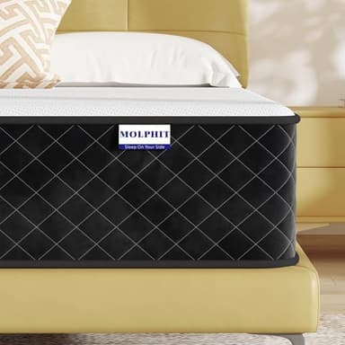 MOLPHIT Matelas 90x200 Épaisseur 25cm, Matelas Hybride à Ressorts Ensachés Indépendant en Mousse à Mémoire de Forme, Matelas 7 Zones Ergonomique, Matelas 1 Personne Moyenne Ferme H2