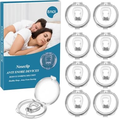 Anti Ronflement Dilatateur Nasal, 8 PCS Silicone Magnétique Clip Nasal Pince Ronflement Réutilisable Prévenir l'apnée intermittente,améliorer la qualité du sommeil, empêcher le ronflement
