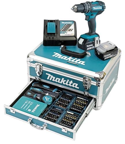 Perceuse à percussion 18V LXT (2x3,0 Ah) avec accessoires - MAKITA DHP482RFX9