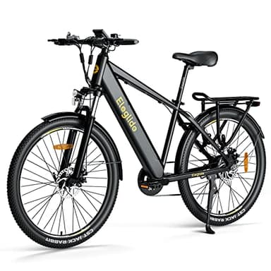 Eleglide T1 Vélo électrique de Montagne, Moteur 250W Batterie 36V 13Ah, 7 Vitesses, 27,5" VTT Adulte, E-Bike Urbain pour Homme Femme, Vélo de Ville Frien à Double Disque,VTC