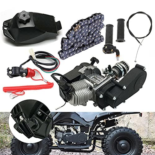 Kit complet de moteur 49 cc 2 temps monocylindre pour Pocket Bike Mini Dirt Bike T8F Chaîne 40 miles horaires