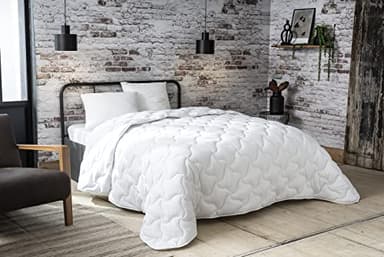 Abeil - Couette Douceur Absolue - Chaude - Enveloppe Microfibre Douce, Garnissage Polyester 400g/m² - Lavable en Machine - Certifiée Oeko-Tex, 220 x 240 cm