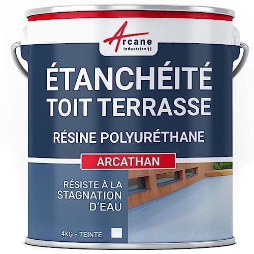 Étanchéité, toit, terrasse, toit, plat, résine étanchéité : Arcathan - 4 kg Blanc - ARCANE INDUSTRIES