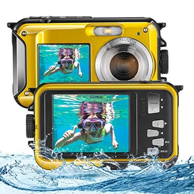 Appareil Photo Etanche Numérique, Aomdom Full HD 2,7K 48MP Camera Etanche pour la plongée Zoom Digital 16x Camera Etanche avec Double écran Caméra Sport avec Microphone LED Retardateur