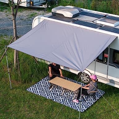 Dulepax Auvent de Caravane Store Banne Camping Car 3000mm Etanche, Résistant aux UV pour Auvent Voiture SUV/Fourgon/Bus 3,5 m x 2,45 m