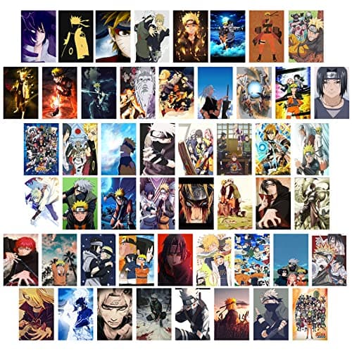 ZPPLD Lot de 50 panneaux de collage mural, au motif de dessin animé, poster manga, décoration anime, pour chambre, impression murale, pour les fans d'anime