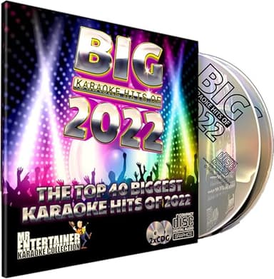 Pack de disques CDG 2022 Karaoké Chart Hits Les 40 meilleures chansons pop de 2022. Mr Entertainer Big Hits