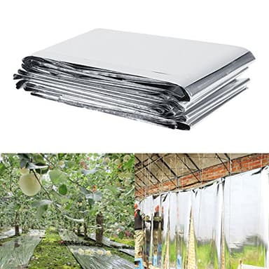 Film réfléchissant Silver Plant, feuilles de revêtement réfléchissantes pour serre - 210 x 120 cm - Idéal pour une utilisation en jardin ou dans une serre afin d'augmenter la croissance des plantes