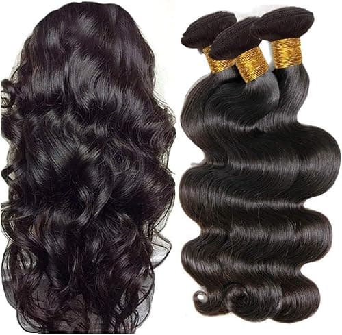 IFLY tissage cheveux humain ondulé Bresilien en Lot 7A Cheveux Naturel Brésilienne Tissage Onde Corporelle Cheveux Humain Ondulé Tissage Naturel (10 12 14pouce)
