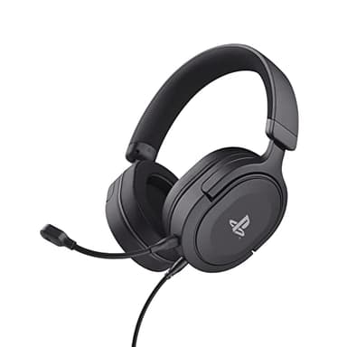 Trust Gaming GXT 498 Forta Casque PS5 Durable, Licence Officielle pour Playstation 5, Casque Gamer PS4, Arceau Réglable, Câble de 1,2 m, Casque Gaming Over Ear avec Microphone Détachable, Noir