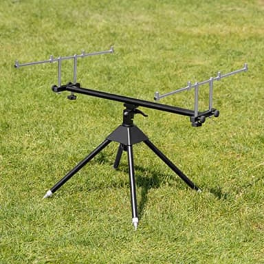 ATLAS Rod Pod pour Pêche – Supports Cannes Pêche | Accessoires de pêche de la Carpe | Styles de Rod Pod en Acier Inoxydable et en Aluminium Noir (Rod Pod en Acier Inoxydable)