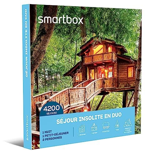 Smartbox - Coffret Cadeau Séjour Insolite en Duo - Idée Cadeau Originale - Une Nuit avec Petit-déjeuner pour 2 Personnes