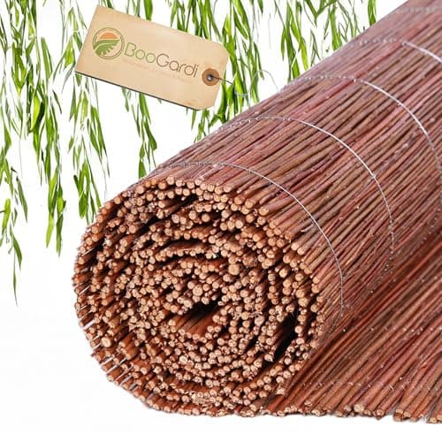 Boogardi Canisse en osier - Brise-vue - Clôture pour jardin, balcon et terrasse 120 x 500 cm naturel