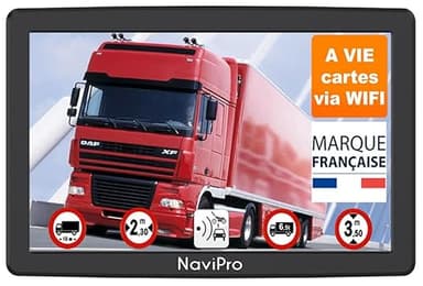 GPS Poids Lourd NaviPro DVR - 9 Pouces - GPS pour Camion Bus Voiture - Caméra de Route intégrée – Dashcam HD- Europe 48 Pays