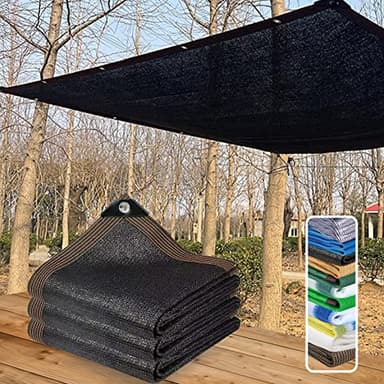 Toile Ombrage de Protection Solaire Toile D'ombrage Rectangulaire 90% Anti UV, Brise Vue Balcon Voile D'ombrage 3x5m Filet Protection Piscine D'ombrage à Store Banne en HDPE Auvent de Terrasse