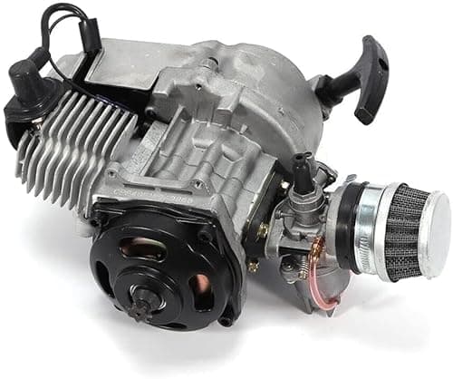 Moteur Pocket Bike 49cc 2 Temps 1,9 kW/7000 tr/min, Mini Moteur 3 CV, moteur Pocket Bike 49 cc 2,7 N.M, moteur Dirtbike de 44 mm de Diamètre Moteur Quad Pocket 49cc Moteur Pocket Quad