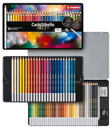 STABILO CarbOthello - Crayon de couleur - Boîte métal x 60 crayons pastel - Gamme ARTY+
