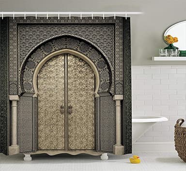 Nyngei Décor marocain Rideau de Porte âgée Motif géométrique Porte d'entrée Design Entrée Architectural Style Orientals Extralong