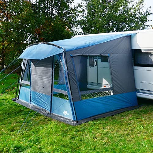 your GEAR Auvent de caravane Malibu – Tente de caravane, auvent de voyage étanche bleu 350cm