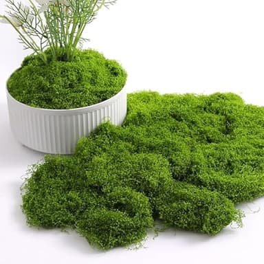 mousse artificielle pour décorer, mousse artificielle décorative pour bricolage, présentation de table, arrangements floraux, jardin féérique et décoration de mariage (ArtificialmossDark-100G)