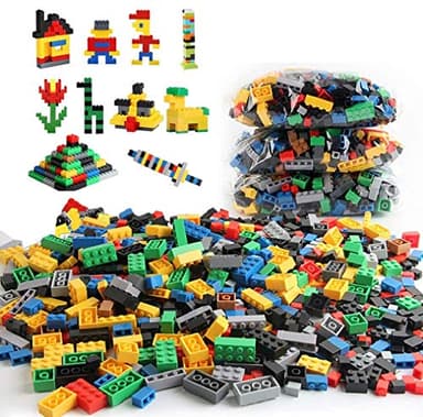 Sipobuy DIY Construction Building Briques Créatives 1000pcs Blocs Ensemble, Compatible avec Toutes Les Marques Principales, Formes Multicolores, Cadeau Jouet Éducation Précoce pour 3+ Enfants