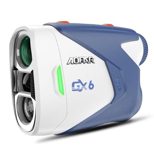 AOFAR GX6 Télémètre de Golf avec Aimant, Rechargeable Rangefinder 1000Y,Vibration de Verrouillage du mât de Drapeau,Pente allumé/éteint avec lumière d'indicateur, 7X,Imperméable Télémètre Laser