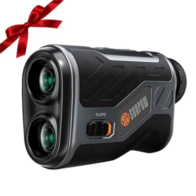 SUNPOW Télémètre de Golf avec Compensation de Pente, Laser Haute Précision, Portée 1200 Yards, Grossissement 7X, Verrouillage de Drapeau Vibration, Rechargeable, Bande Magnétique.