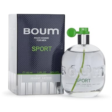 JEANNE ARTHES - Parfum Homme Boum Sport - Eau de toilette - Flacon Vaporisateur 100 ml - Fabriqué en France à Grasse