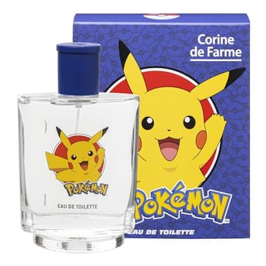 Corine de Farme, Eau de Toilette 50ml Pokémon- Parfum Enfant Frais et Électrisant - Notes de Jasmin, Pomme, Ananas, Menthe - Parfum Idéal pour Garçons - Convient à Tout Type de Peau